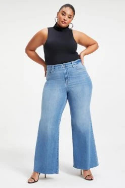 GOOD AMERICAN SCUBA MOCK NECK TANK BODYSUIT | BLACK001 Bodysuits