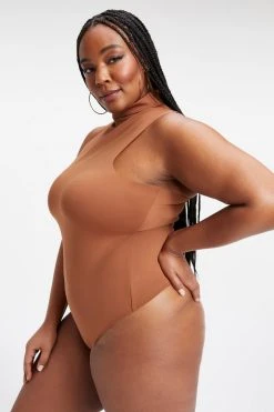 GOOD AMERICAN SCUBA MOCK NECK TANK BODYSUIT | RUST001 Bodysuits