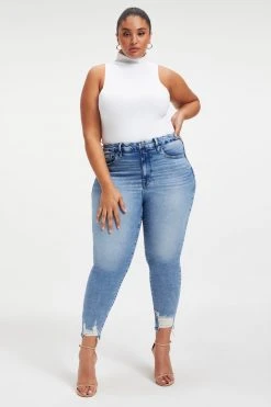 Promo 🤩 GOOD AMERICAN Bodysuits SCUBA MOCK NECK TANK BODYSUIT | WHITE001 🤩 32 GOOD AMERICAN Bodysuits SCUBA MOCK NECK TANK BODYSUIT | WHITE001