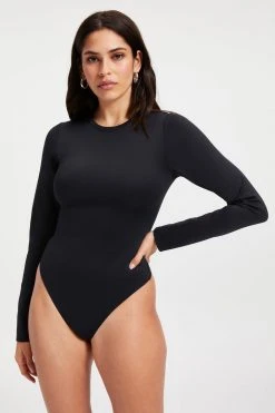 Cheap ❤️ GOOD AMERICAN SCUBA CREWNECK BODYSUIT | BLACK001 Bodysuits 🎁 16 GOOD AMERICAN SCUBA CREWNECK BODYSUIT | BLACK001 Bodysuits