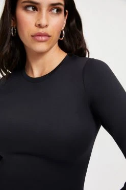 Cheap ❤️ GOOD AMERICAN SCUBA CREWNECK BODYSUIT | BLACK001 Bodysuits 🎁 15 GOOD AMERICAN SCUBA CREWNECK BODYSUIT | BLACK001 Bodysuits