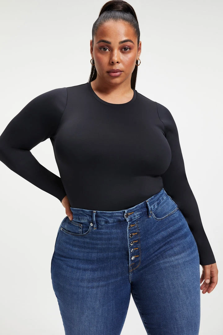 Cheap ❤️ GOOD AMERICAN SCUBA CREWNECK BODYSUIT | BLACK001 Bodysuits 🎁 9 GOOD AMERICAN SCUBA CREWNECK BODYSUIT | BLACK001 Bodysuits