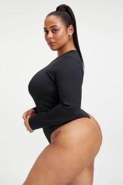 Cheap ❤️ GOOD AMERICAN SCUBA CREWNECK BODYSUIT | BLACK001 Bodysuits 🎁 22 GOOD AMERICAN SCUBA CREWNECK BODYSUIT | BLACK001 Bodysuits