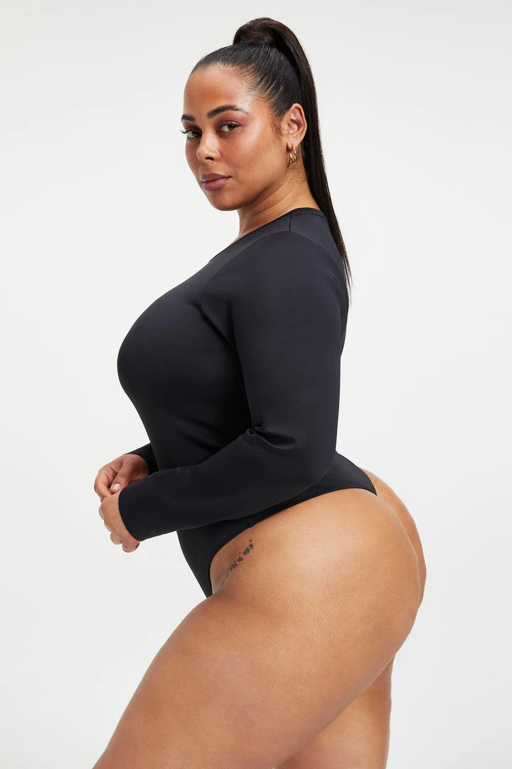 Cheap ❤️ GOOD AMERICAN SCUBA CREWNECK BODYSUIT | BLACK001 Bodysuits 🎁 10 GOOD AMERICAN SCUBA CREWNECK BODYSUIT | BLACK001 Bodysuits