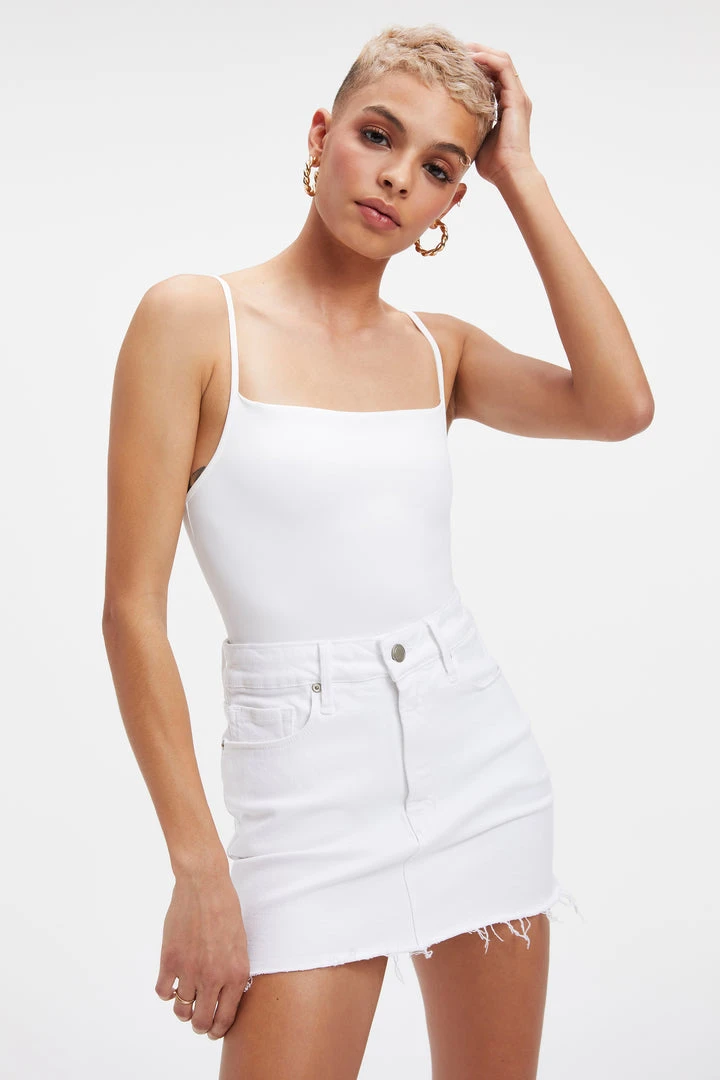 Cheap 👍 GOOD AMERICAN SCUBA SPAGHETTI BODYSUIT | WHITE001 Bodysuits 👍 1 GOOD AMERICAN SCUBA SPAGHETTI BODYSUIT | WHITE001 Bodysuits