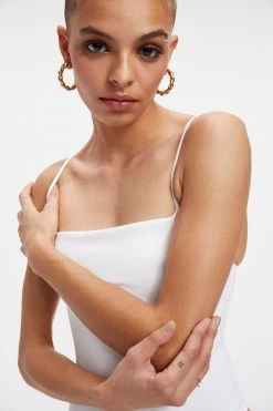 Cheap 👍 GOOD AMERICAN SCUBA SPAGHETTI BODYSUIT | WHITE001 Bodysuits 👍 16 GOOD AMERICAN SCUBA SPAGHETTI BODYSUIT | WHITE001 Bodysuits