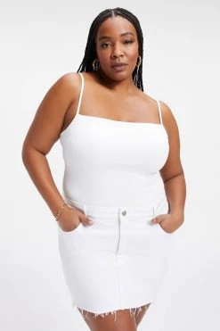 Cheap 👍 GOOD AMERICAN SCUBA SPAGHETTI BODYSUIT | WHITE001 Bodysuits 👍 19 GOOD AMERICAN SCUBA SPAGHETTI BODYSUIT | WHITE001 Bodysuits