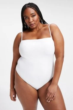 Cheap 👍 GOOD AMERICAN SCUBA SPAGHETTI BODYSUIT | WHITE001 Bodysuits 👍 18 GOOD AMERICAN SCUBA SPAGHETTI BODYSUIT | WHITE001 Bodysuits