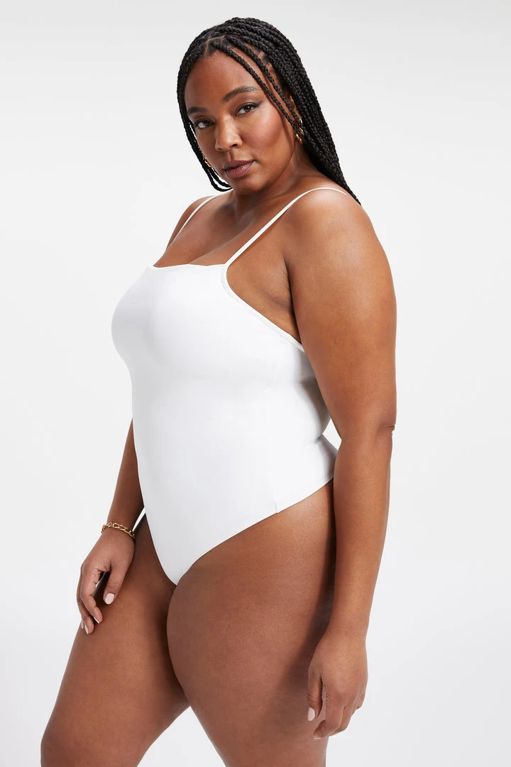 Cheap 👍 GOOD AMERICAN SCUBA SPAGHETTI BODYSUIT | WHITE001 Bodysuits 👍 9 GOOD AMERICAN SCUBA SPAGHETTI BODYSUIT | WHITE001 Bodysuits