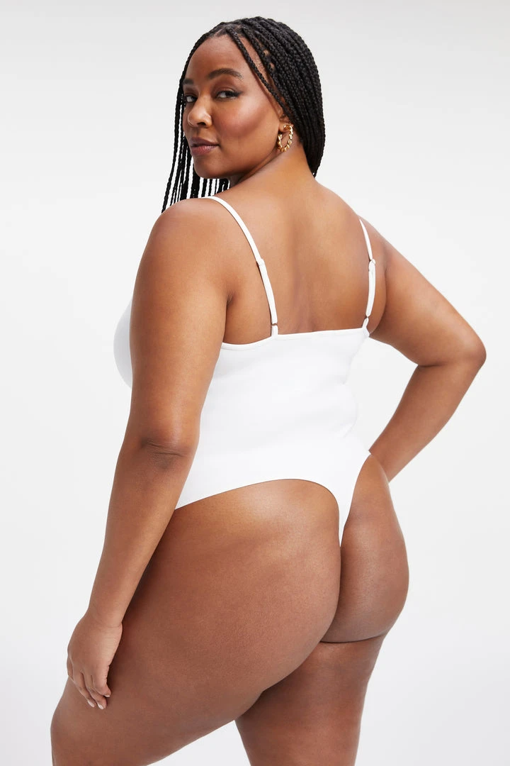 Cheap 👍 GOOD AMERICAN SCUBA SPAGHETTI BODYSUIT | WHITE001 Bodysuits 👍 10 GOOD AMERICAN SCUBA SPAGHETTI BODYSUIT | WHITE001 Bodysuits