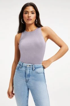 GA-SALE HIGH RIBBED BODYSUIT | DUSTY VIOLET001