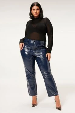 GA-SALE Bodysuits MOCK NECK SHEER BODY | BLACK001