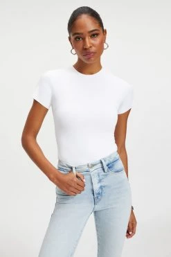 GOOD AMERICAN SCUBA TEE BODY | WHITE001