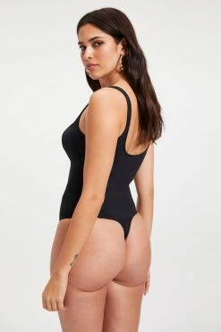 GOOD AMERICAN SCUBA U CORSET BODYSUIT | BLACK001 Bodysuits