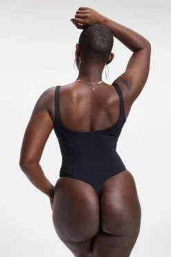GOOD AMERICAN SCUBA U CORSET BODYSUIT | BLACK001 Bodysuits