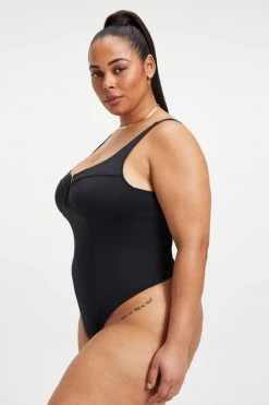 GOOD AMERICAN SCUBA U CORSET BODYSUIT | BLACK001 Bodysuits