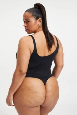 GOOD AMERICAN SCUBA U CORSET BODYSUIT | BLACK001 Bodysuits