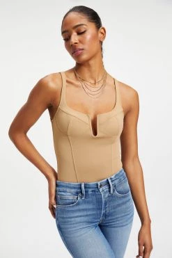 Cheap ⭐ GOOD AMERICAN SCUBA U CORSET BODYSUIT | PECAN001 Bodysuits ✔️ 20 GOOD AMERICAN SCUBA U CORSET BODYSUIT | PECAN001 Bodysuits