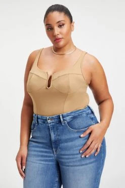 Cheap ⭐ GOOD AMERICAN SCUBA U CORSET BODYSUIT | PECAN001 Bodysuits ✔️ 18 GOOD AMERICAN SCUBA U CORSET BODYSUIT | PECAN001 Bodysuits