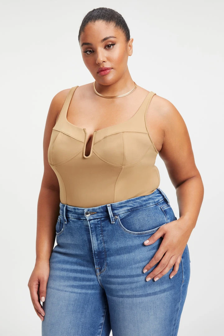 Cheap ⭐ GOOD AMERICAN SCUBA U CORSET BODYSUIT | PECAN001 Bodysuits ✔️ 5 GOOD AMERICAN SCUBA U CORSET BODYSUIT | PECAN001 Bodysuits