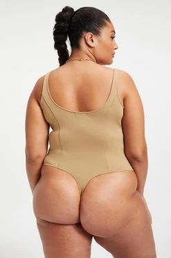 Cheap ⭐ GOOD AMERICAN SCUBA U CORSET BODYSUIT | PECAN001 Bodysuits ✔️ 17 GOOD AMERICAN SCUBA U CORSET BODYSUIT | PECAN001 Bodysuits
