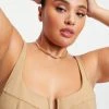 GOOD AMERICAN SCUBA U CORSET BODYSUIT | PECAN001 Bodysuits