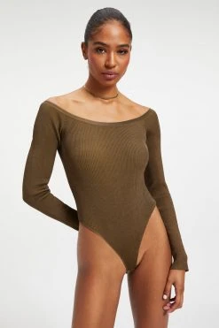 GA-SALE Bodysuits KNIT SCOOP BODYSUIT | FOG001