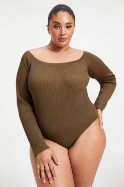 GA-SALE Bodysuits KNIT SCOOP BODYSUIT | FOG001