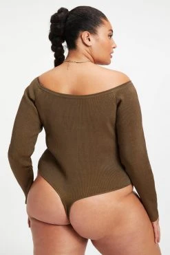 GA-SALE Bodysuits KNIT SCOOP BODYSUIT | FOG001