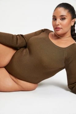 GA-SALE Bodysuits KNIT SCOOP BODYSUIT | FOG001