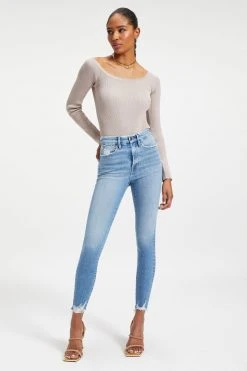 GA-SALE KNIT SCOOP BODYSUIT | MINK001 Bodysuits