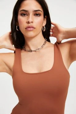 GOOD AMERICAN SCUBA MODERN TANK BODYSUIT | RUST001 Bodysuits