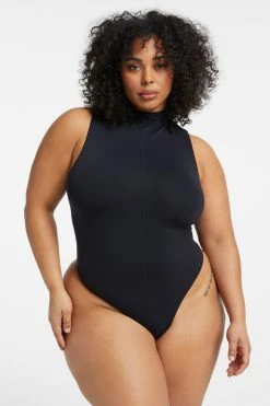GOOD AMERICAN SO SOFT SLEEVELESS BODYSUIT | BLACK001 Bodysuits