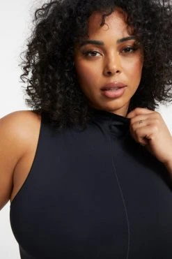 GOOD AMERICAN SO SOFT SLEEVELESS BODYSUIT | BLACK001 Bodysuits