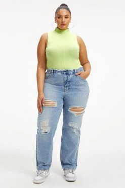 GOOD AMERICAN SO SOFT SLEEVELESS BODYSUIT | KEY LIME001