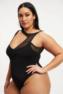 Coupon 👏 GOOD AMERICAN THE CUT LAYERED BODYSUIT | BLACK001 Bodysuits ✔️ 18 GOOD AMERICAN THE CUT LAYERED BODYSUIT | BLACK001 Bodysuits