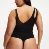 GOOD AMERICAN THE CUT LAYERED BODYSUIT | BLACK001 Bodysuits