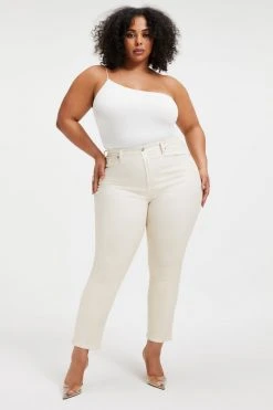 GOOD AMERICAN GOOD TOUCH ONE SHOULDER '90s BODYSUIT | IVORY001