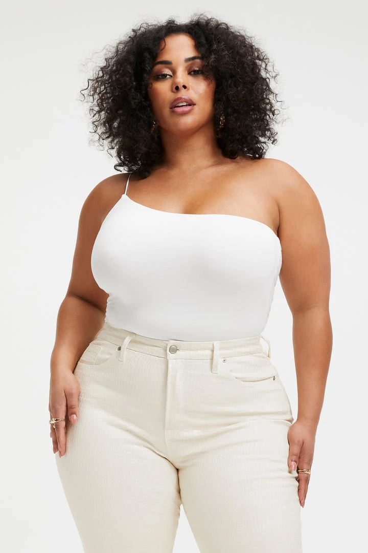 Coupon ⌛ GOOD AMERICAN GOOD TOUCH ONE SHOULDER '90s BODYSUIT | IVORY001 ⭐ 3 GOOD AMERICAN GOOD TOUCH ONE SHOULDER '90s BODYSUIT | IVORY001