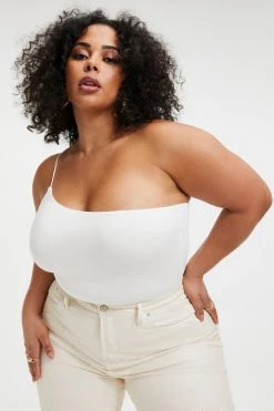 Coupon ⌛ GOOD AMERICAN GOOD TOUCH ONE SHOULDER '90s BODYSUIT | IVORY001 ⭐ 17 GOOD AMERICAN GOOD TOUCH ONE SHOULDER '90s BODYSUIT | IVORY001