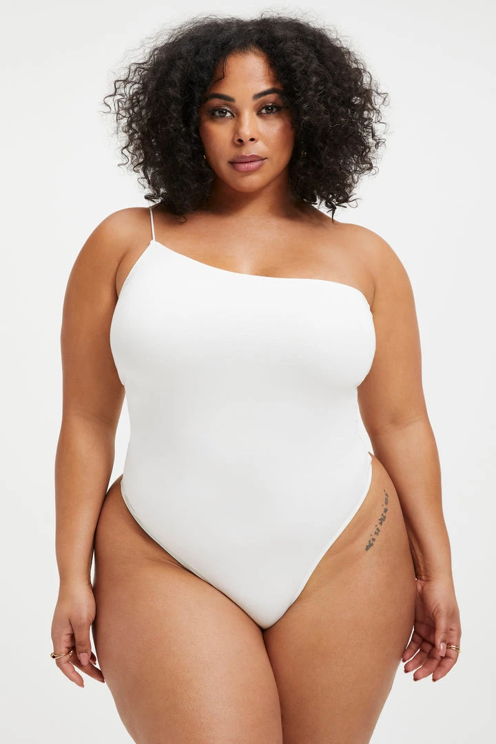 Coupon ⌛ GOOD AMERICAN GOOD TOUCH ONE SHOULDER '90s BODYSUIT | IVORY001 ⭐ 5 GOOD AMERICAN GOOD TOUCH ONE SHOULDER '90s BODYSUIT | IVORY001