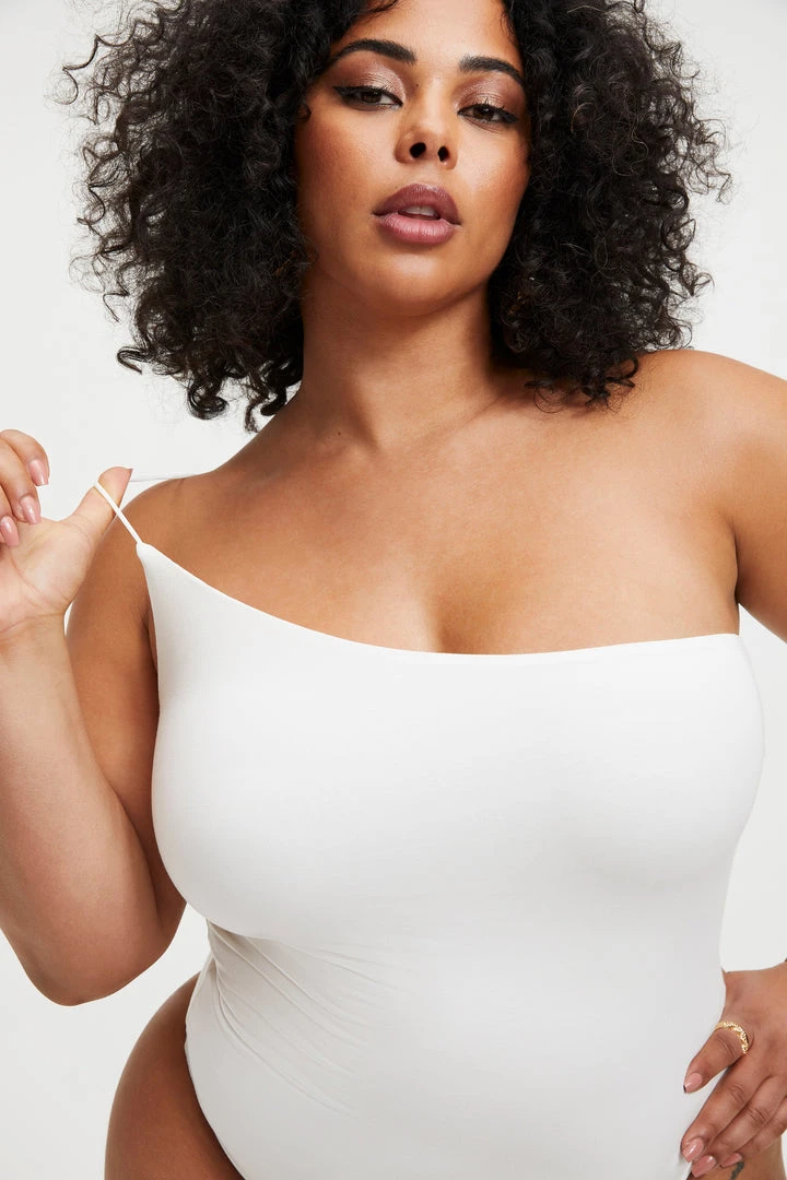 Coupon ⌛ GOOD AMERICAN GOOD TOUCH ONE SHOULDER '90s BODYSUIT | IVORY001 ⭐ 1 GOOD AMERICAN GOOD TOUCH ONE SHOULDER '90s BODYSUIT | IVORY001