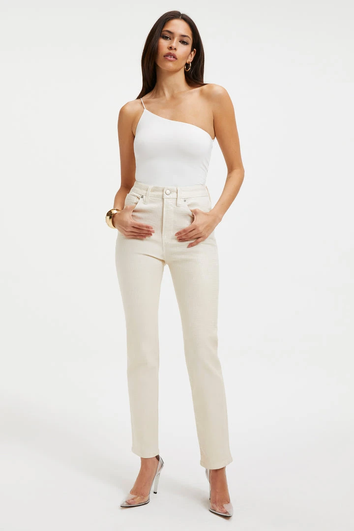 Coupon ⌛ GOOD AMERICAN GOOD TOUCH ONE SHOULDER '90s BODYSUIT | IVORY001 ⭐ 9 GOOD AMERICAN GOOD TOUCH ONE SHOULDER '90s BODYSUIT | IVORY001