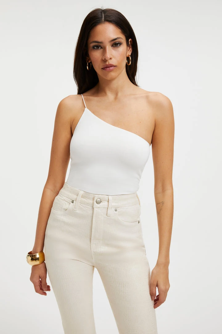 Coupon ⌛ GOOD AMERICAN GOOD TOUCH ONE SHOULDER '90s BODYSUIT | IVORY001 ⭐ 10 GOOD AMERICAN GOOD TOUCH ONE SHOULDER '90s BODYSUIT | IVORY001