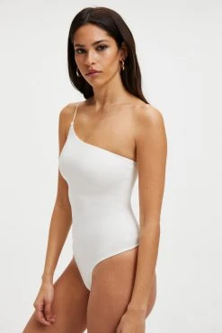 Coupon ⌛ GOOD AMERICAN GOOD TOUCH ONE SHOULDER '90s BODYSUIT | IVORY001 ⭐ 25 GOOD AMERICAN GOOD TOUCH ONE SHOULDER '90s BODYSUIT | IVORY001