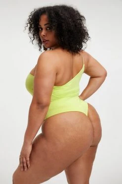 Promo 🛒 GOOD AMERICAN Good '90s GOOD TOUCH ONE SHOULDER '90s BODYSUIT | KEY LIME001 ✨ 17 GOOD AMERICAN Good '90s GOOD TOUCH ONE SHOULDER '90s BODYSUIT | KEY LIME001