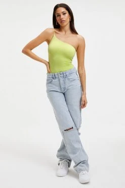 Promo 🛒 GOOD AMERICAN Good '90s GOOD TOUCH ONE SHOULDER '90s BODYSUIT | KEY LIME001 ✨ 22 GOOD AMERICAN Good '90s GOOD TOUCH ONE SHOULDER '90s BODYSUIT | KEY LIME001