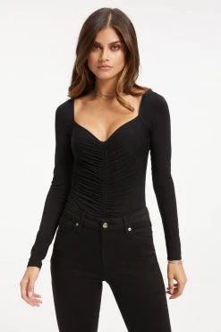 Cheap 🛒 GOOD AMERICAN GOOD TOUCH RUCHED SQUARE NECK BODY | BLACK001 ⌛ 15 GOOD AMERICAN GOOD TOUCH RUCHED SQUARE NECK BODY | BLACK001
