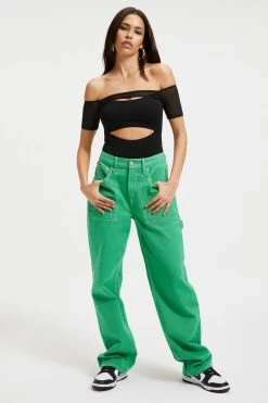 Outlet ⌛ GOOD AMERICAN OFF SHOULDER CUT BODYSUIT | BLACK001 ⭐ 29 GOOD AMERICAN OFF SHOULDER CUT BODYSUIT | BLACK001