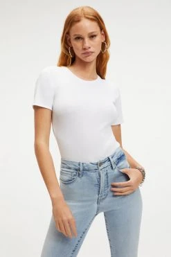 Coupon ๐ GOOD AMERICAN OPEN BACK TEE BODYSUIT | WHITE001 ๐ 29 GOOD AMERICAN OPEN BACK TEE BODYSUIT | WHITE001